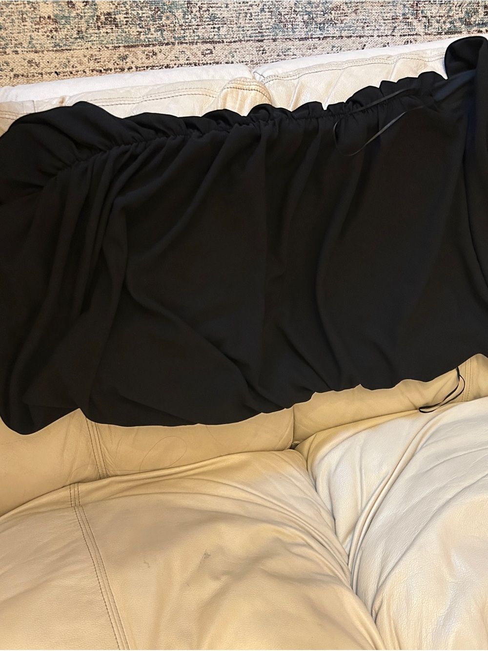 Abercrombie & Fitch Black Midi Skirt with Gathered Waist